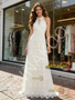 Shop 2026 ANNAKOO Lace Halter Keyhole A Line Simple Wedding Dress Under 189