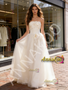 Shop 2026 ANNAKOO Strapless Flower Satin A Line Tulle Wedding Dress Under 199