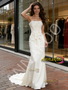 Shop 2026 ANNAKOO Strapless Bow Trumpet Mermaid Satin Wedding Dress Under 229