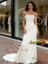 Shop 2026 ANNAKOO Strapless Bow Trumpet Mermaid Satin Wedding Dress Under 229