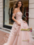 Shop 2026 ANNAKOO Pink Lace Strapless A Line Bow Tulle Wedding Dress Under 199