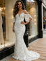 Shop 2026 ANNAKOO Cap Sleeve Lace Trumpet Mermaid Sweep Train Wedding Dress Under 279
