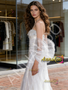 Shop 2026 ANNAKOO Organza White Spaghetti Straps Trumpet Mermaid Wedding Dress Under 399