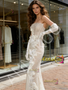 Shop 2026 ANNAKOO White Strapless Ruched Sa1234tin Sheath Column Beading Wedding Dress With Gloves 