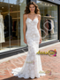 Shop 2026 ANNAKOO Lace Spaghetti Straps Trumpet Mermaid White Wedding Dress Under 199