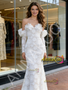 Shop 2026 Annakoo Off The Shoulder Lace Trumpet Mermaid Long Sleeve Wedding Dress Under 219