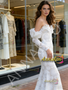 Shop 2026 Annakoo Off The Shoulder Lace Trumpet Mermaid Long Sleeve Wedding Dress Under 219