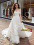 Shop 2026 One Shoulder A Line Lace Tulle Appliques Wedding Dress Under 289