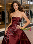 Shop 2026 ANNAKOO Burgundy Ball Gown Sweetheat Satin Prom Dress With Pockets Under 229