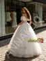Shop 2026 ANNAKOO Ball Gown Bow Off The Shoulder Tulle Lace Wedding Dress Under 399