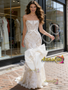 Shop 2026 ANNAKOO Strapless Lace Bow Trumpet Mermaid Wedding Dress Under 269