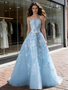 Shop 2026 ANNAKOO Sweetheart Lace A Line Bow Blue Wedding Dress Under 199
