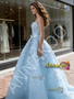 Shop 2026 ANNAKOO Sweetheart Lace A Line Bow Blue Wedding Dress Under 199