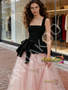 Shop 2026 ANNAKOO Velvet Straps Tulle A Line Pink A Line Prom Dress Under 199