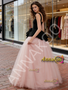 Shop 2026 ANNAKOO Velvet Straps Tulle A Line Pink A Line Prom Dress Under 199