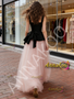Shop 2026 ANNAKOO Velvet Straps Tulle A Line Pink A Line Prom Dress Under 199