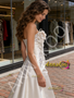 Shop 2026 ANNAKOO Satin Strapelss Trumpet Mermaid Flower Beading Wedding Dress Under 269