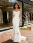 Shop 2026 ANNAKOO Bow Trumpet Mermaid Satin Sleeveless Wedding Dress Under 179