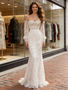 Shop 2026 Annakoo Off The Shoulder Trumpet Lace Tulle Long Sleeve Wedding Dress Under 239