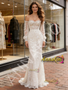 Shop 2026 Annakoo Off The Shoulder Trumpet Lace Tulle Long Sleeve Wedding Dress Under 239