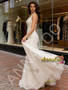 Shop 2026 ANNAKOO Halter Trumpet Mermaid Lace Sweep Train Wedding Dress Under 239
