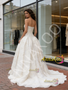 Shop 2026 ANNAKOO Strapless Satin A Line Lace Sleeveless Wedding Dress Under 249