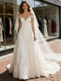 Shop 2026 ANNAKOO V Neck Lace A Line Sleeveless Sweep Train Wedding Dress Under 259