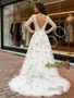 Shop 2026 ANNAKOO Long Sleeve Embroidery White Tulle V Neck Prom Dress Under 289