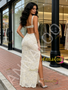 Shop 2026 ANNAKOO Straps A Line Lace Beading Champagne Cut Out Prom Dress With Slit Under 289