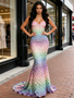 Shop 2026 ANNAKOO Lace Rainbow Trumpet Mermaid Sweetheart Prom Dress Under 269