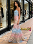 Shop 2026 ANNAKOO Spaghetti Straps Trumpet Mermaid Lace Colorful Prom Dress Under 249