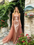 Shop 2026 ANANKOO Rose Gold Sequin Sweetheart Tulle Trumpet Mermaid Prom Dress Under 167