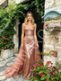 Shop 2026 ANANKOO Rose Gold Sequin Sweetheart Tulle Trumpet Mermaid Prom Dress Under 167