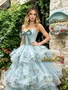 Shop 2026 ANNAKOO Light Green Sweetheart Flower Layers A Line Prom Dress Under 289