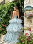 Shop 2026 ANNAKOO Light Green Sweetheart Flower Layers A Line Prom Dress Under 289