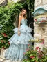 Shop 2026 ANNAKOO Light Green Sweetheart Flower Layers A Line Prom Dress Under 289