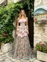 Shop 2026 ANNAKOO Sweetheart Pink Flower Print A Line Prom Dress Under 278