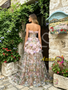 Shop 2026 ANNAKOO Sweetheart Pink Flower Print A Line Prom Dress Under 278
