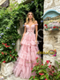 Shop 2026 ANNAKOO Pink Off The Shoulder A Line Layer Bow Prom Dress Under 278