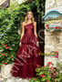 Shop 2026 ANNAKOO One Shoulder Burgundy Layers Sparkle Tulle Prom Dress Under 229