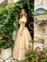 Shop 2026 ANNAKOO Champagne Off The Shoulder A Line Flowers Prom Dress Under 239