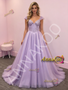 Shop 2026 ANNAKOO Cap Sleeve Tulle Beading  A Line Lavender Prom Dress Under 259