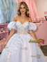 Shop 2026 ANNAKOO Purple Off The Shoulder Puffy Sleeves A Line Appliques Prom Dress Under 289