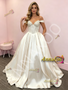Shop 2026 ANNAKOO Beige Off The Shouler Beading A Line Satin Prom Dress Under 198