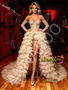 Shop 2026 ANNAKOO Off The Shouder Layer Champagne Tulle Prom Dresss With Slit Under 348