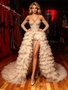 Shop 2026 ANNAKOO Off The Shouder Layer Champagne Tulle Prom Dresss With Slit Under 348