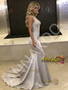 Shop 2025 ANNAKOO Gray V Neck Trumpet Mermaid Satin Appliques Prom Dress Under 259