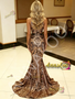 Shop 2026 ANNAKOO Halter Black Sequin Trumpet Mermaid Prom Dress Under 279