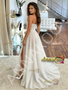 glamorous sparkle bridal gown with slit
