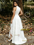 Shop 2026 ANNAKOO Halter Satin A Line High Low Wedding Dress With Slit Under 179